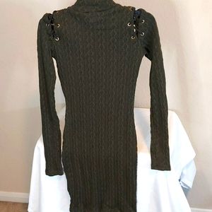 Army Green Sweater Dress